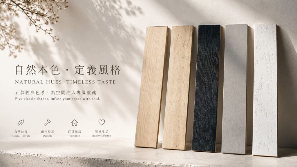 灰階美學-灰 黑 原色 白 木質地板