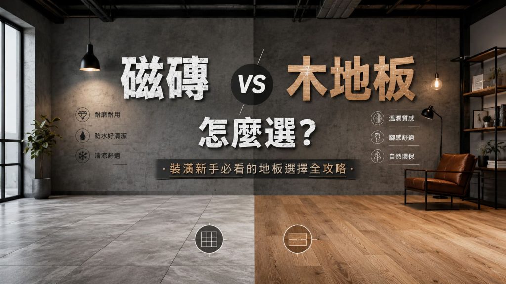 磁磚 vs 木地板怎麼選？裝潢新手必看的地板選擇全攻略