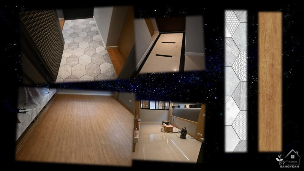 三重地板施工 超耐磨地板-羅賓地板卡朵 六角花磚spc1006